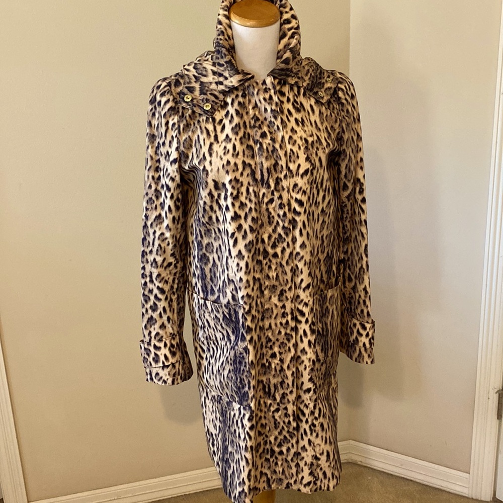 JCREW Leopard Trench Coat